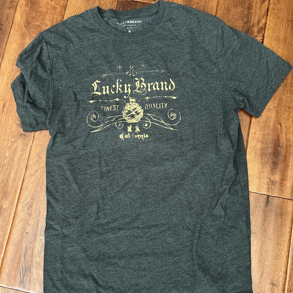 Lucky Brand Men's Dark Gray Graphic Tee